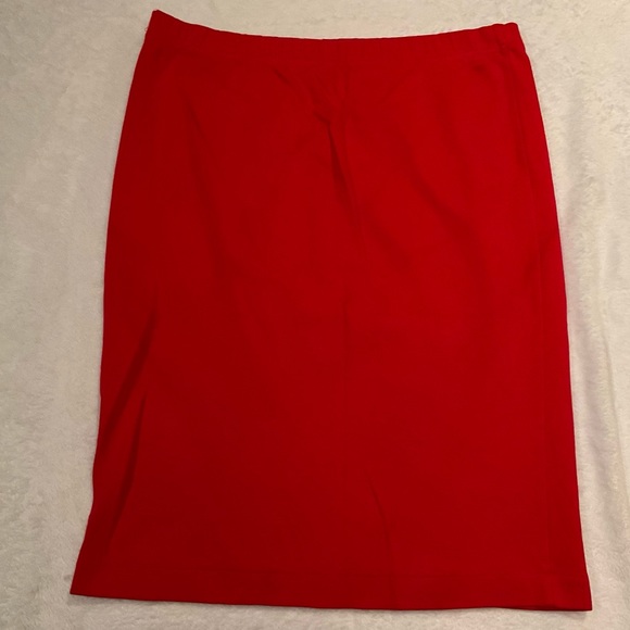 Women’s Outlander Red Cotton Pencil Mini Skirt Size Small - Picture 1 of 7